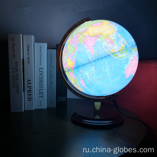 Освещенный вращающийся глобус для детей, изучающих географию